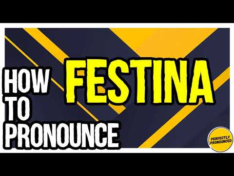 FESTINA PRONUNCIATION | How to Pronounce Festina CORRECTLY Swiess Watchmaker Brand Pronunciation