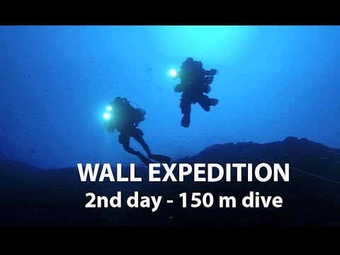 Salvador walls expedition - 2nd day - Diving 150 meters