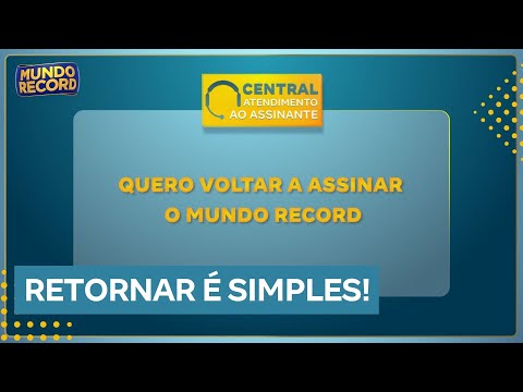Quer voltar a assinar o Mundo Record? Siga o passo a passo!