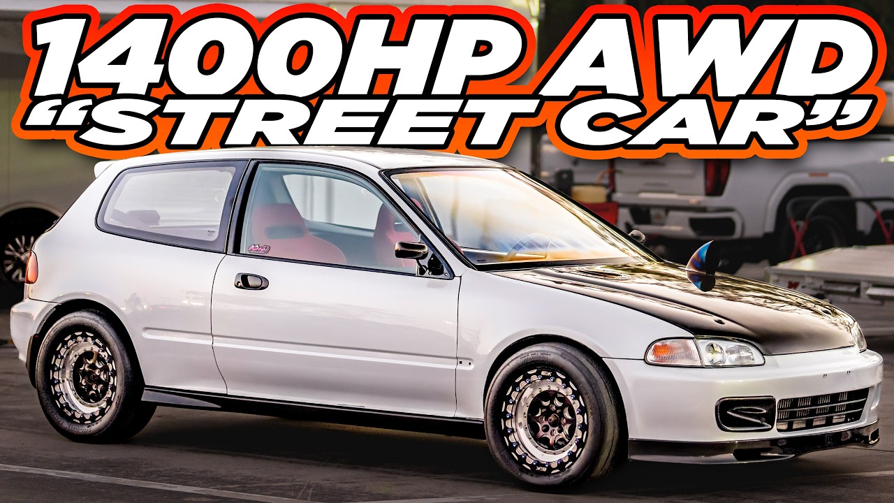 Frustrate's 1400HP AWD Civic Driven by his Wife! (TRC Night Meet 2026)