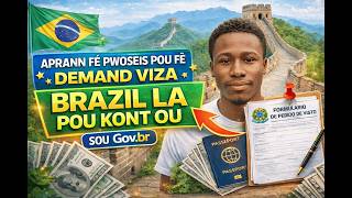 Processus pour une demande de visa visiteur Brésil direct  à l'ambassade Brésil en Haïti