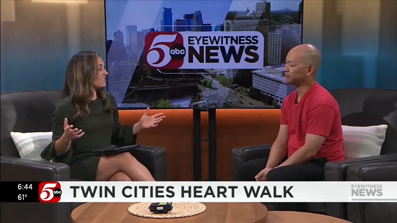 Tuan Schneider on KSTP talking about the 2023 Twin Cities Heart Walk