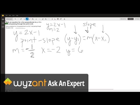 Write An Equation For A Line Perpendicular To Y 2 X 1 And Passing Through The Point 2 6 Wyzant Ask An Expert