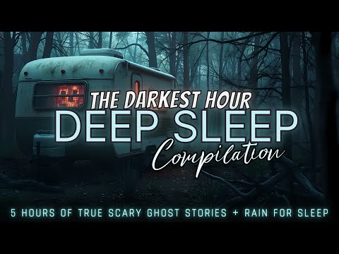 5 Hours of TRUE Scary Ghost Stories + rain for sleep 💤 NO ADS, just stories & black screen