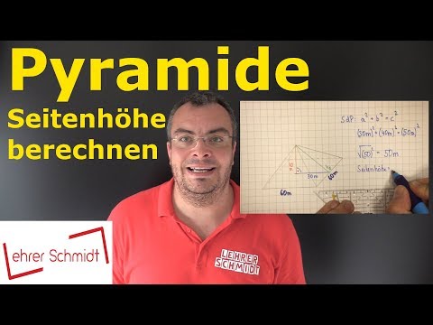 Pyramid - Calculate side height | Mathematics - simply explained | Lehrerschmidt