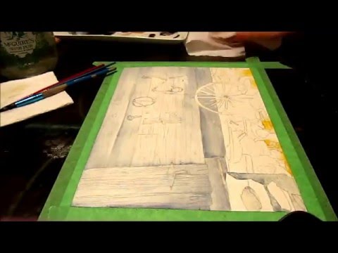 Watercolor Timelapse - Barn Side