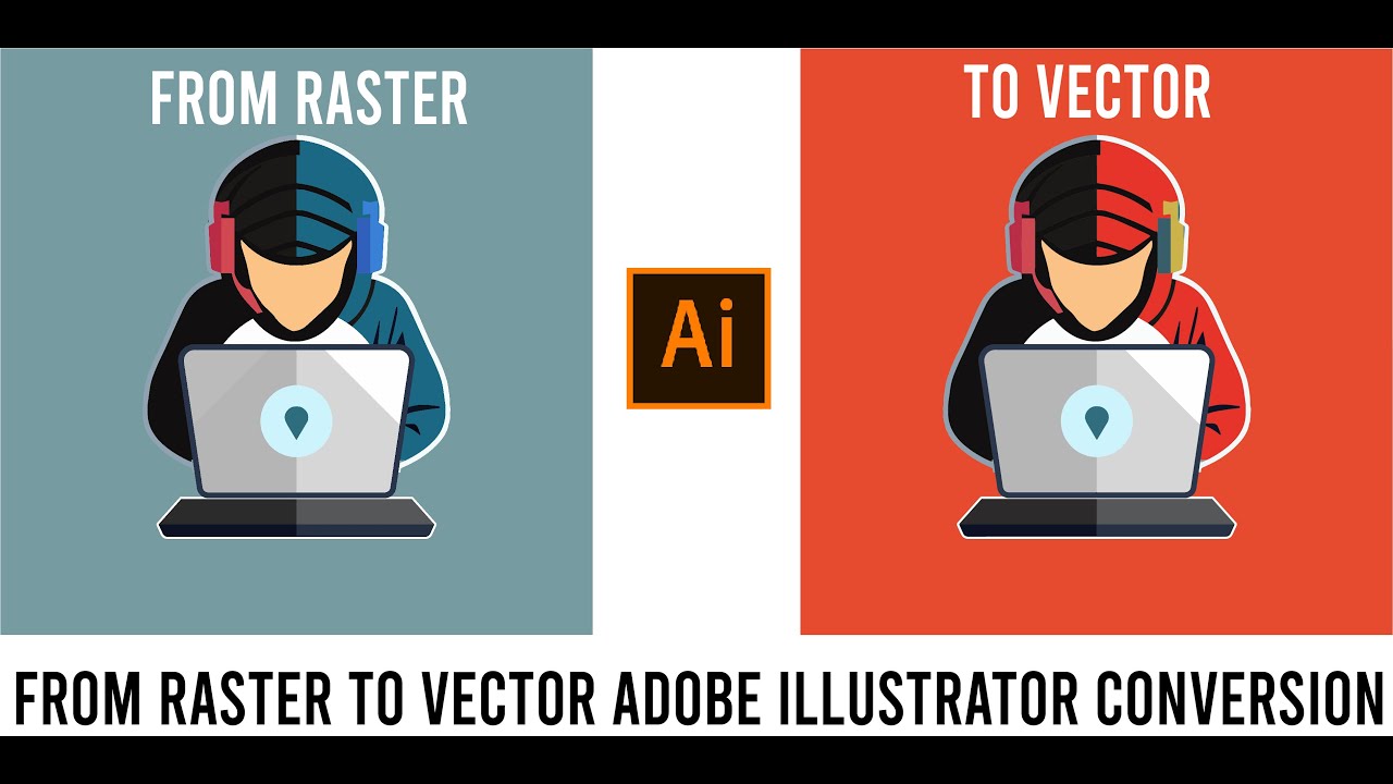 From Raster to Vector Adobe Illustrator Conversion Tutorial #adobeillustrator  #graphicdesign