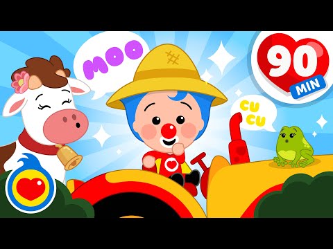 La Granja De Mi Tío, La Vaca Lola 🐔🐷 Y Más Canciones Infantiles Sobre La Granja (90 Min) | Plim Plim