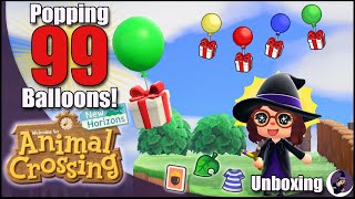 99 BALLOONS Popped in Animal Crossing New Horizons | DIY, Furniture and Clothing Only | Unboxing