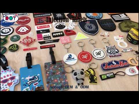 Custom soft pvc rubber labels patches for clothing