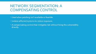 011 Vulnerability Management: Vulnerability Response and Remediation