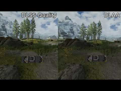 Skyrim VR - Performance comparison for DLAA and DLSS