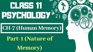 Class 11 Psychology NCERT Chapter-7 || Part-1 (Nature of Memory) || Text book