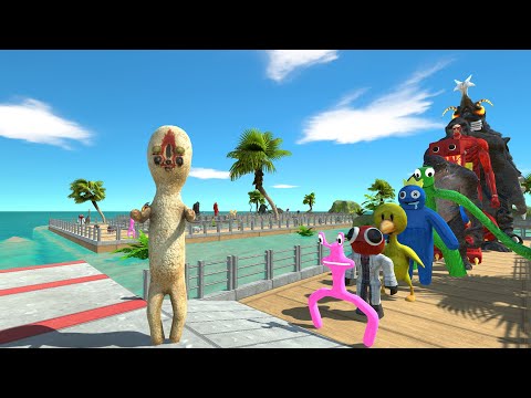 SCP 173 vs Megalon OASIS DEATH RUN - Animal Revolt Battle Simulator