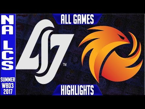 CLG vs Phoenix1 Highlights ALL GAMES Week 8 NA LCS Summer 2017 CLG vs P1