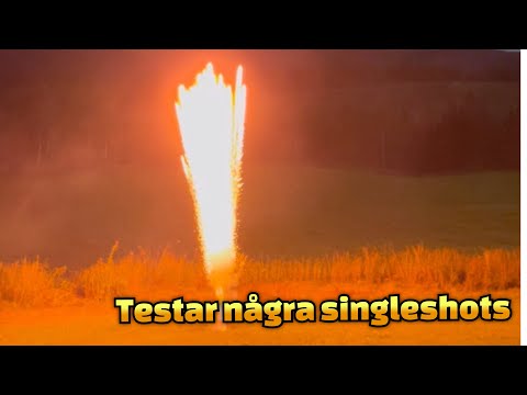 Testing four singleshots from Göteborgsfyrverkerifabrik