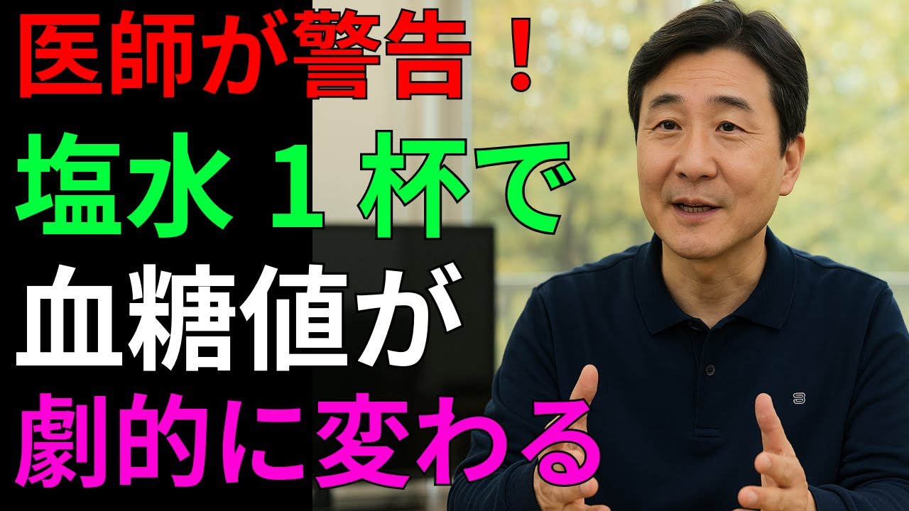 塩水コップ一杯、1週間だけ！お腹の脂肪と血糖値が一気に下がる｜塩水の黄金比率・健康習慣