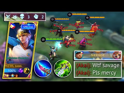 CLINT USERS TRY THIS!! 25 KILLS + SAVAGE!! CLINT BEST ONE SHOT BUILD 2022 - MUST TRY - MLBB