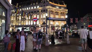 London Summer Evening Walk | Oxford Street & Regent Street from Tottenham Court Rd | 4K Walking Tour