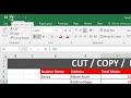 Excel Cut COPY Paste Undo Redo Lesson 6