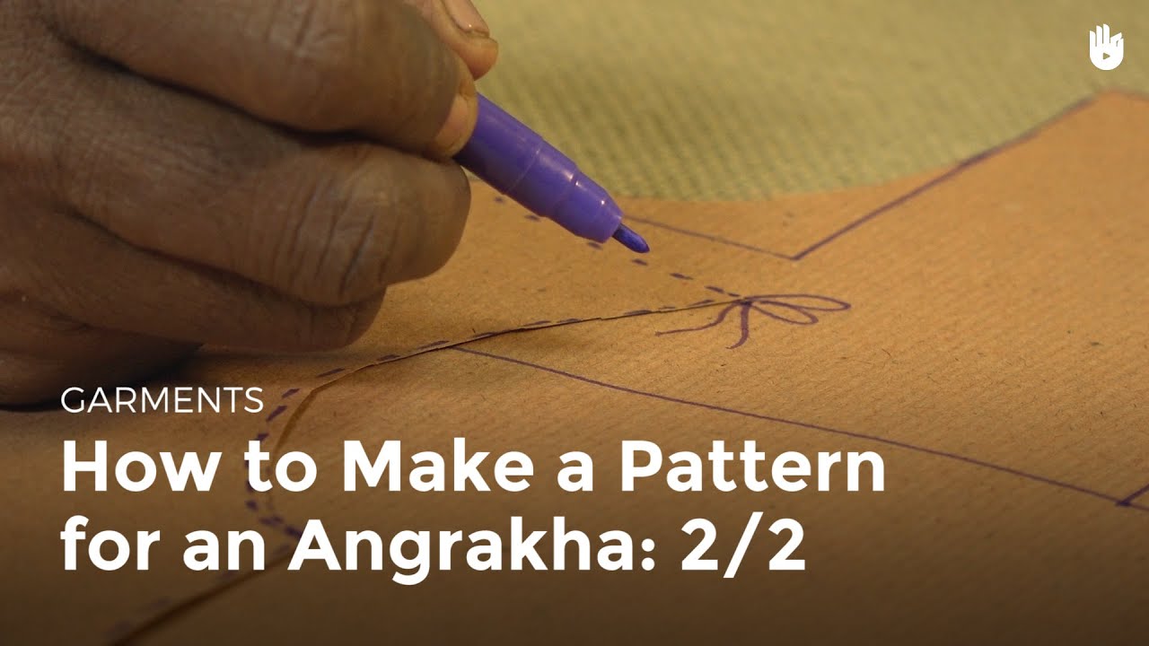 How to Make a Pattern for an Angrakha: 2/2 - Sewing Machine Operator ...
