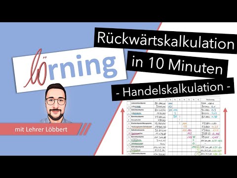 Rückwärtskalkulation in 10 Minuten. Alles was du wissen musst.