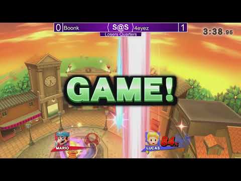 Samsh@Sunken #38 - Boonk (Mario) vs 4eyez (Lucas) - Wii U Singles LQ