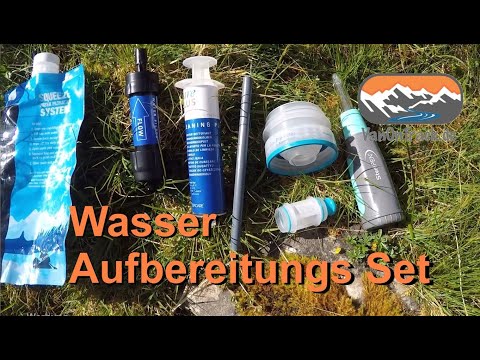 Wasserfiltern und transportieren auf Mehrtagestouren - unser Set für Trinkwasser unterwegs.