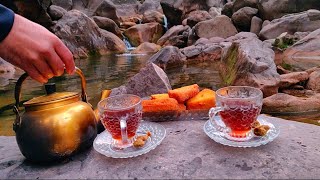 Episode#01 | Crispy Cheese Potato Bread | Cooking By Water Stream | Pakistan | Itinerary Safarnama