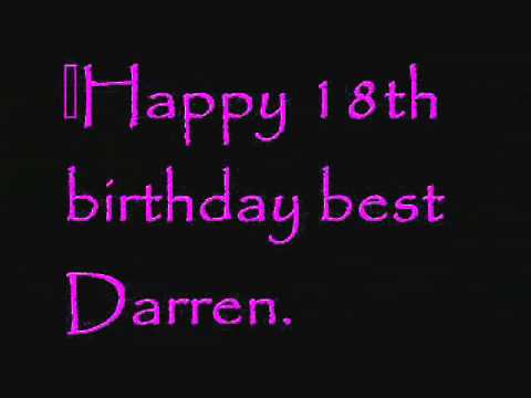 Happy Birthday Darren ;))