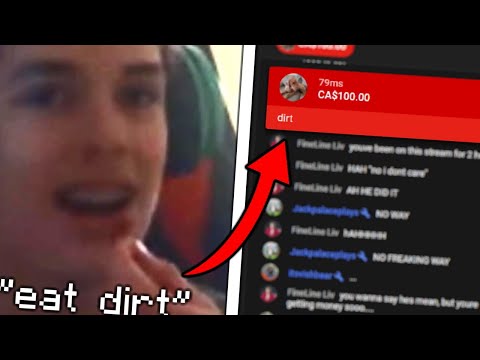 so I was DONATED $100 to eat DIRT...