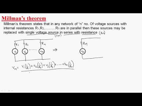 Millman s theorem | Circuits Systems | Lec 29
