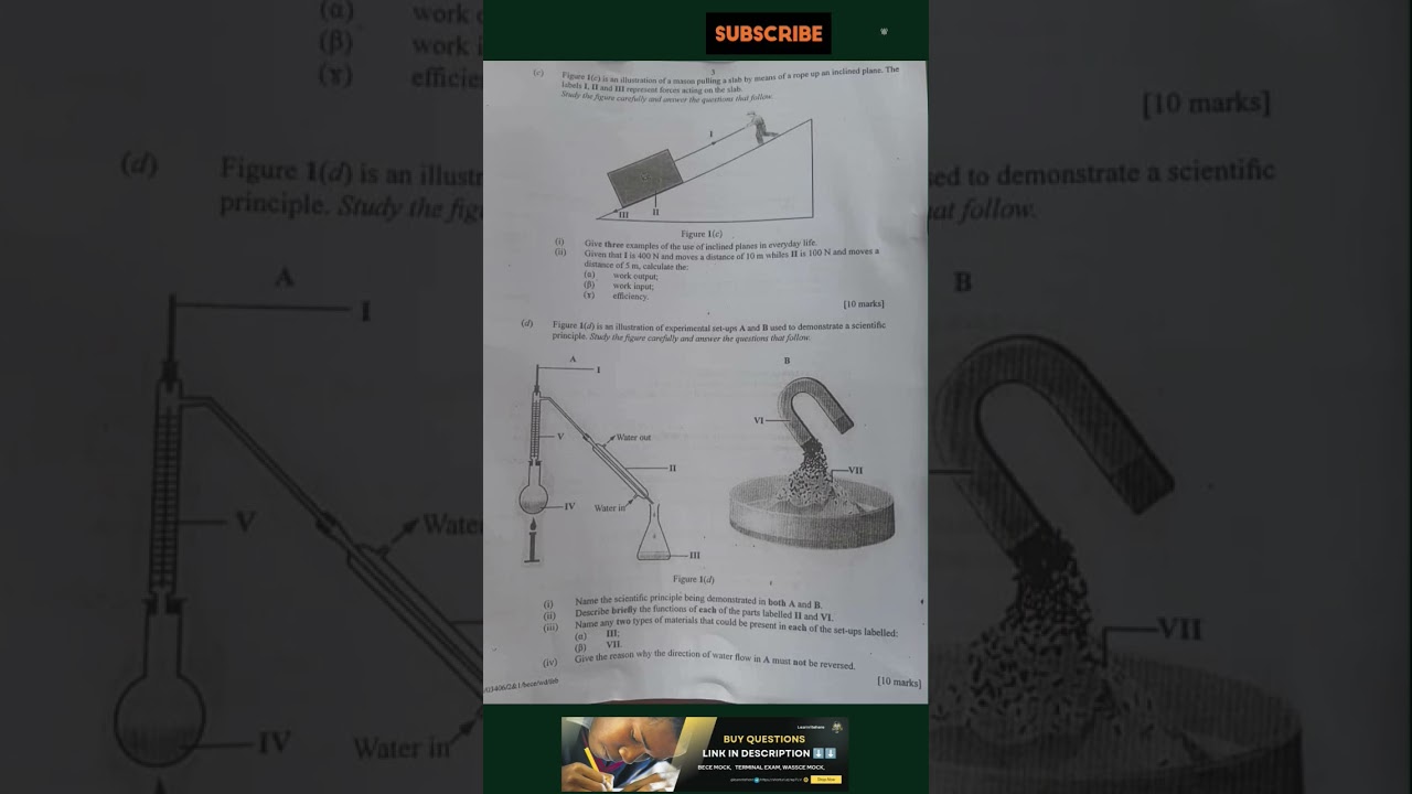 Answer BECE 2025 Science Q1 C & D #2025 #bece #science