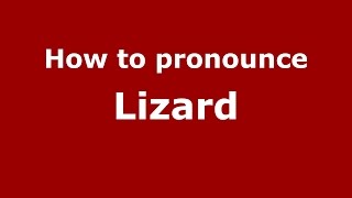 How to pronounce Lizard