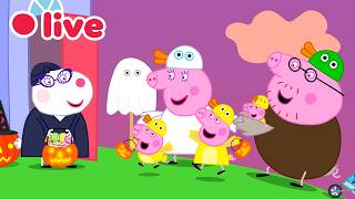 🔴 LIVE: Peppa Pig at HALLOWEEN! 👻 Peppa & Baby Evie’s Spookiest Adventures 🎃  4K