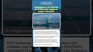 PLTS Terapung Cirata Diresmikan Jokowi, Proyek Energi Surya 192 MWp Terbesar di Asia Tenggara