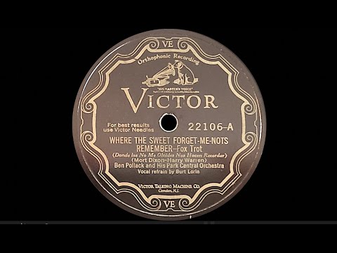 “Where the Sweet Forget-Me-Nots Remember” by Ben Pollack and His Park Central Orchestra 1929
