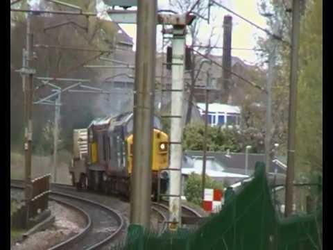 16thApril12 6K73 37087 + 20304 + 1 FNA up Ripley to Crewe from Sellafield