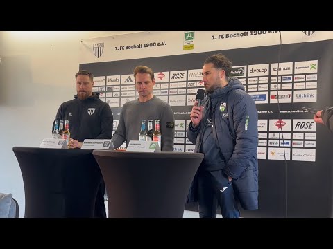 Pressekonferenz nach dem Regionalliga-Spiel 1. FC Bocholt - FC Gütersloh