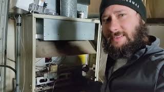 How to light a gas furnace with standing pilot Ignition system - Old Betsy