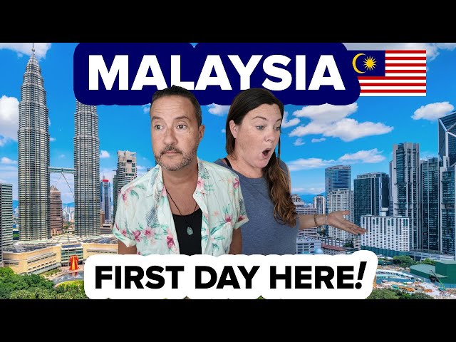Travel vlog - OUR FIRST DAY IN MALAYSIA 🇲🇾 Kuala Lumpur Surprised Us! 😳