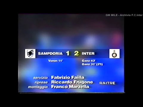 1996-97 (30^ - 11-05-1997) Sampdoria-INTER 1-2 [Veron,Ganz,Ganz] Servizio D.S.Rai3