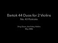 Bartok Duos for 2 Violins