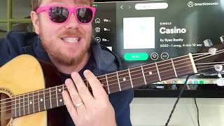 How To Play Casino Ryan Beatty // guitar lesson beginner tutorial easy chords