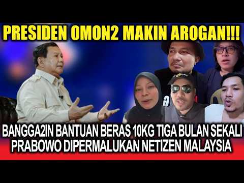 Arogan❗Bangga2in Bantuan Beras 10kg Tiga Bulan Sekali, Prabowo Dipermalukan Netizen Malaysia
