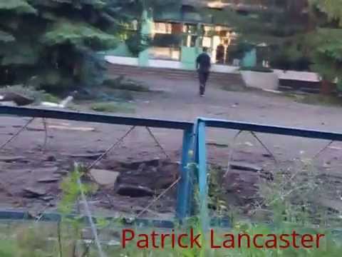 1 July 2014 Kramatorsk: destruction of civilian homes by Ukrainian mortar attack. Donbass