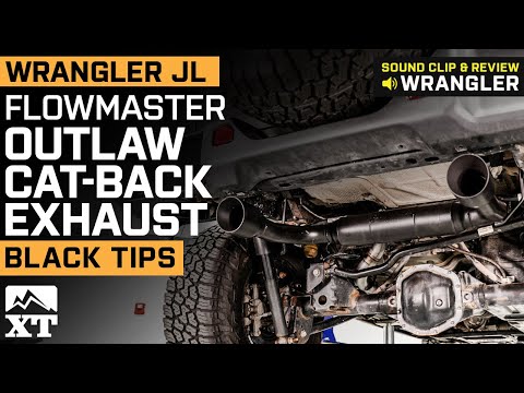Jeep Wrangler JL Flowmaster Outlaw Cat-Back Exhaust with Black Tips Review & Sound Clip