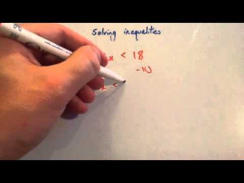 Solving inequalities (one sign) - Corbettmaths - Corbettmaths