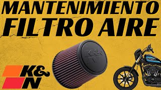 Lavar FILTRO de AIRE alto flujo K&N MOTO/HARLEY | Mantenimiento con/sin kit de limpieza fácil