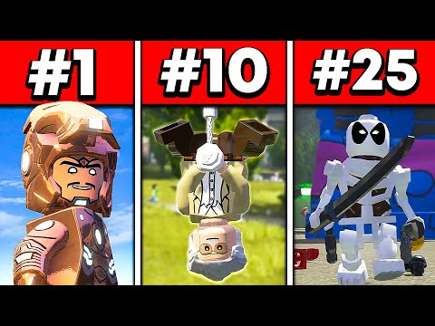 Top 25 BEST Characters in LEGO Marvel Games